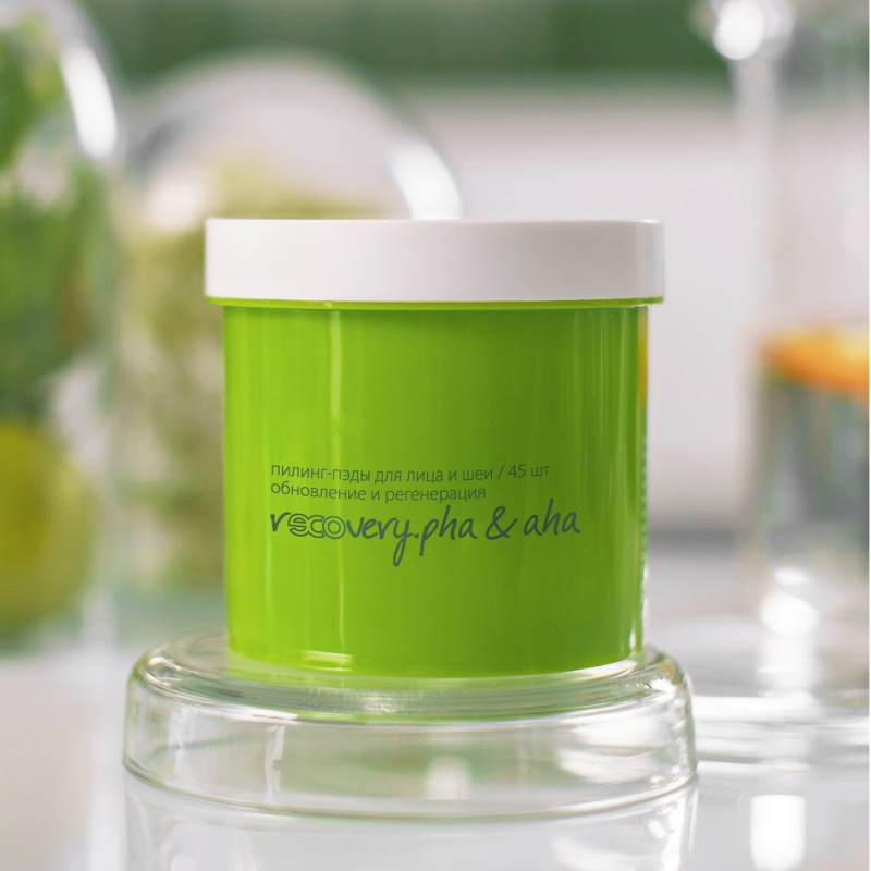 Пилинг-пэды для лица и шеи обновление и регенерация recovery.pha&aha